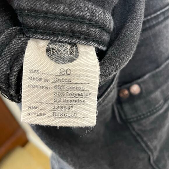 Y2K 90s RWN Womens Overalls Sz 20 Stretchy Bibs Indie Grunge Boho Curvy Festival - Picture 4 of 11